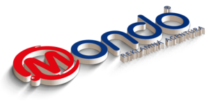 Červené plastické 3D písmo na svetlej stene